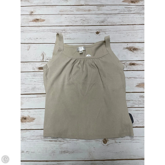 Top Sleeveless By Loft In Cream, Size: L