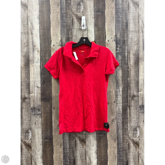 Top Short Sleeve By Lee In Red, Size: L