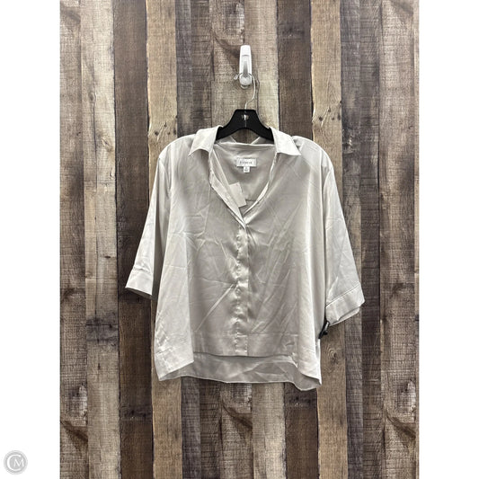Top Short Sleeve By Evereve In Grey, Size: M
