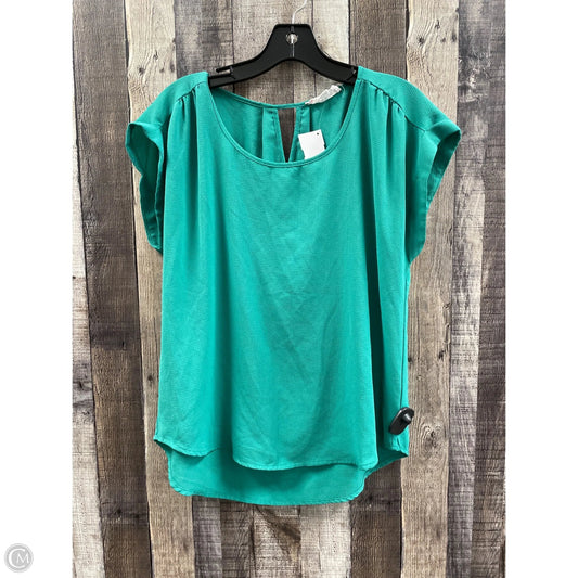 Top Short Sleeve By Pink Rose In Green, Size: L