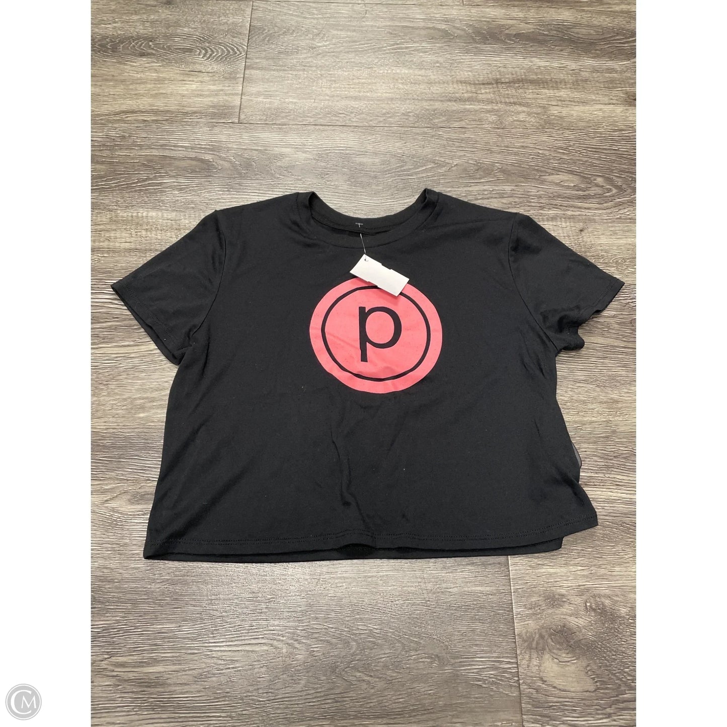 Athletic Top Short Sleeve By Cme In Black, Size: S