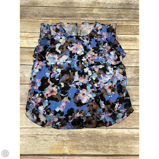 Top Sleeveless By Cece In Floral Print, Size: L