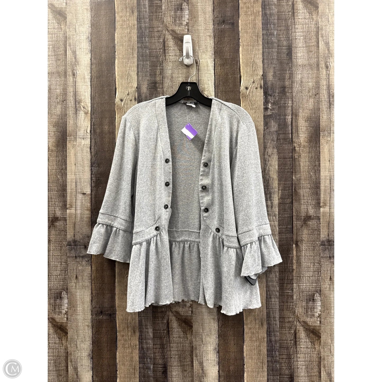 Cardigan By Bali Studio In Grey, Size: M
