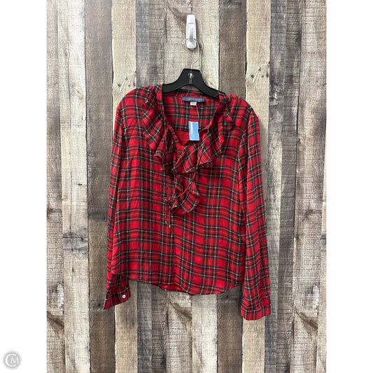 Top Long Sleeve By Tommy Hilfiger In Red, Size: M