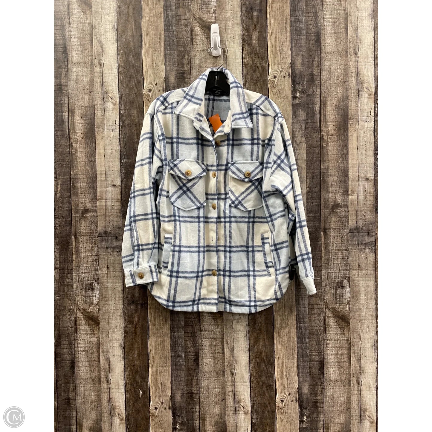 Jacket Shirt By Members Mark In Blue, Size: M