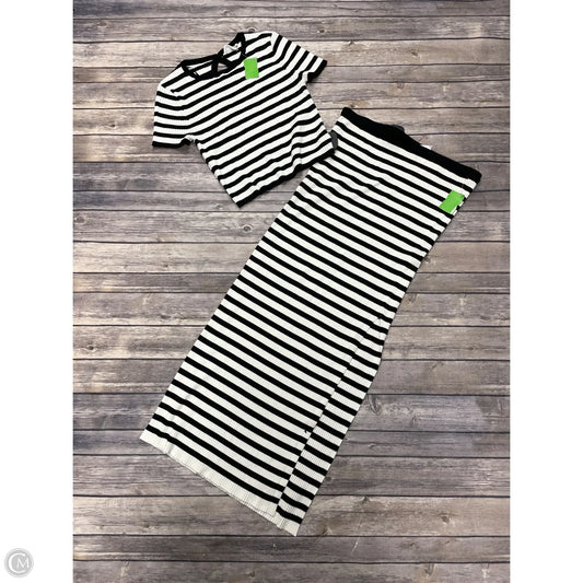 Skirt Set 2pc By Olive And Oak In Striped Pattern, Size: L