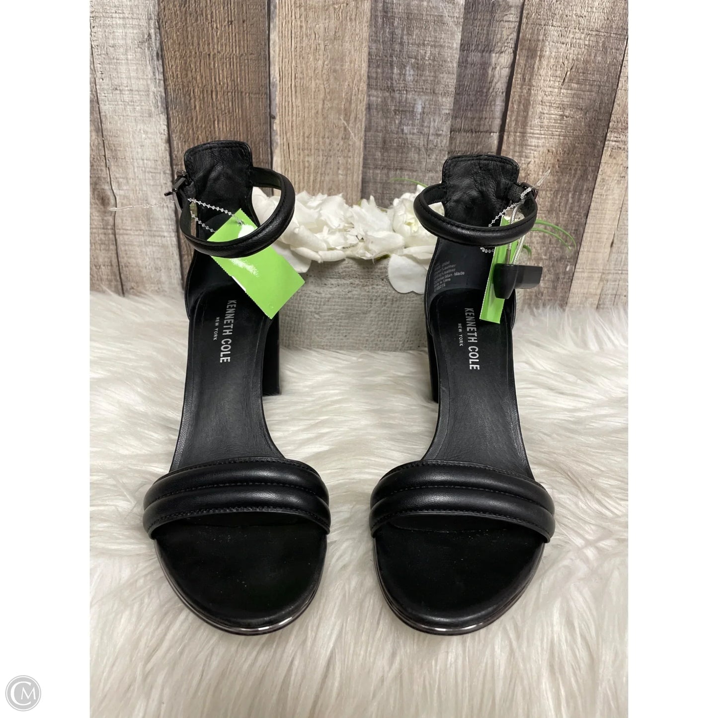 Sandals Heels Block By Kenneth Cole In Black, Size: 6.5