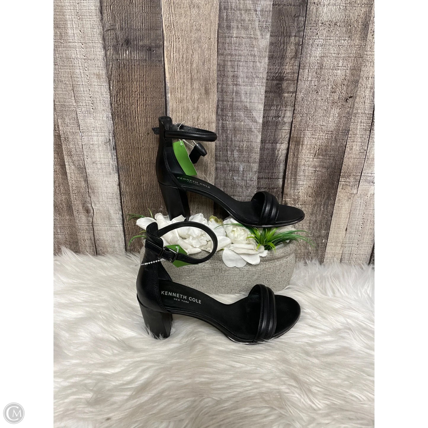 Sandals Heels Block By Kenneth Cole In Black, Size: 6.5