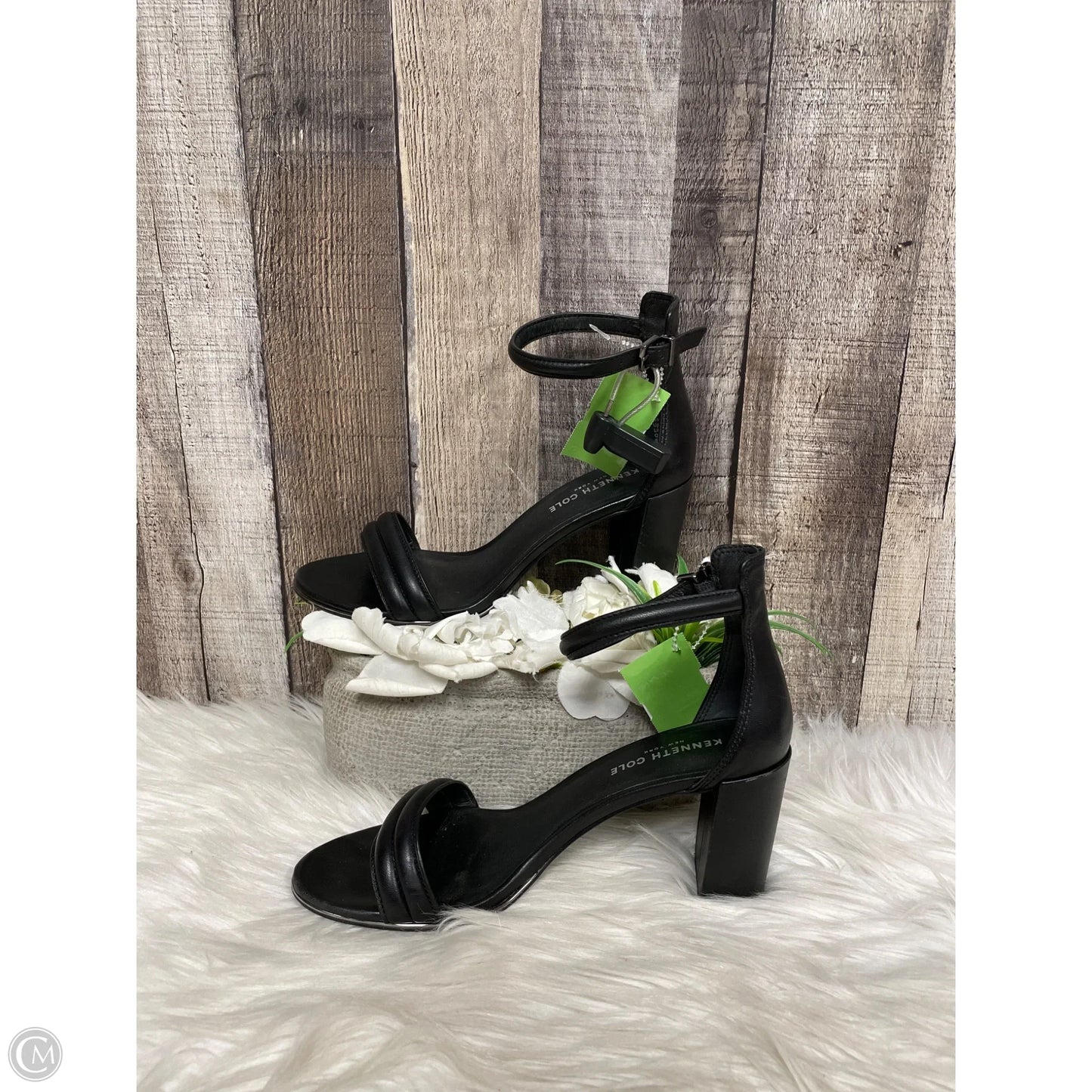 Sandals Heels Block By Kenneth Cole In Black, Size: 6.5