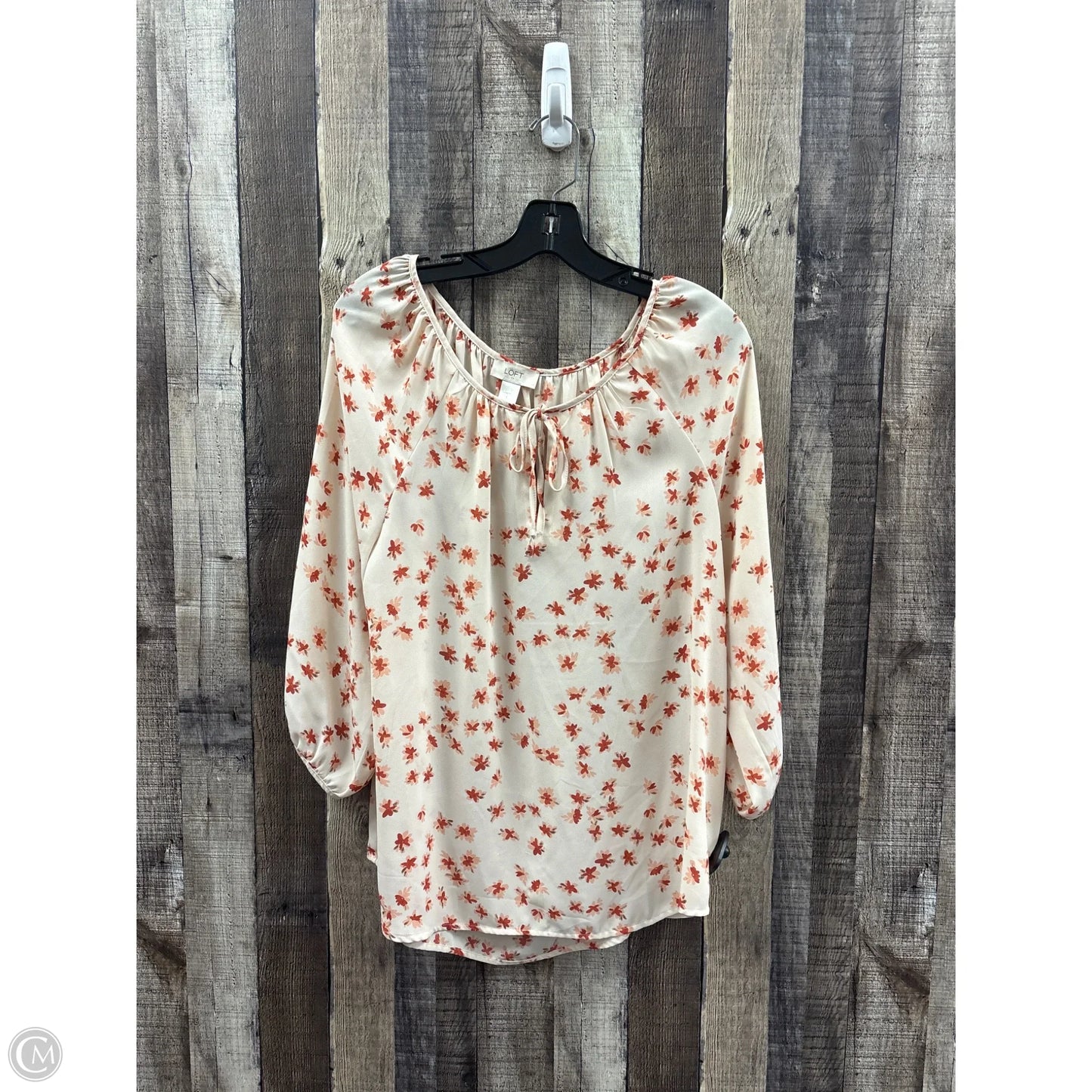 Top Long Sleeve By Loft In Floral Print, Size: L