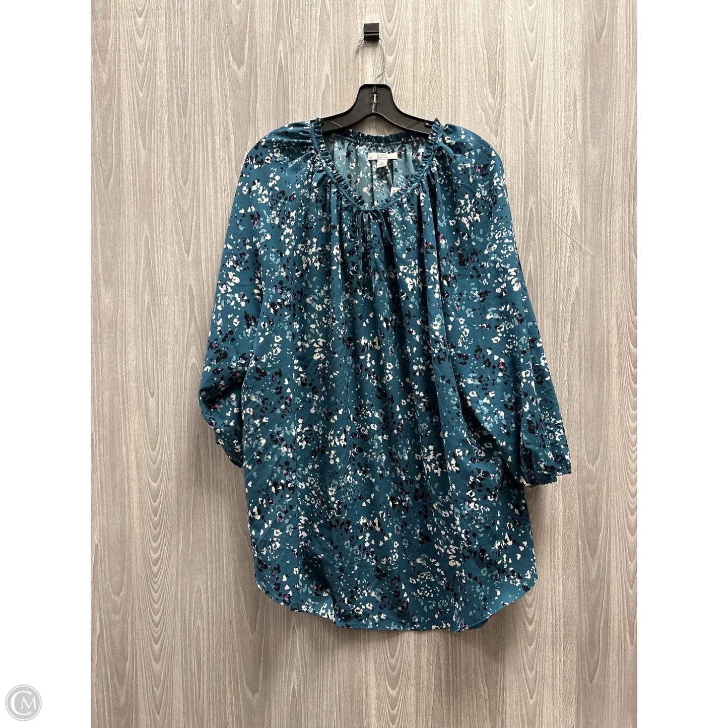 Top Long Sleeve By Who What Wear In Blue, Size: 3x