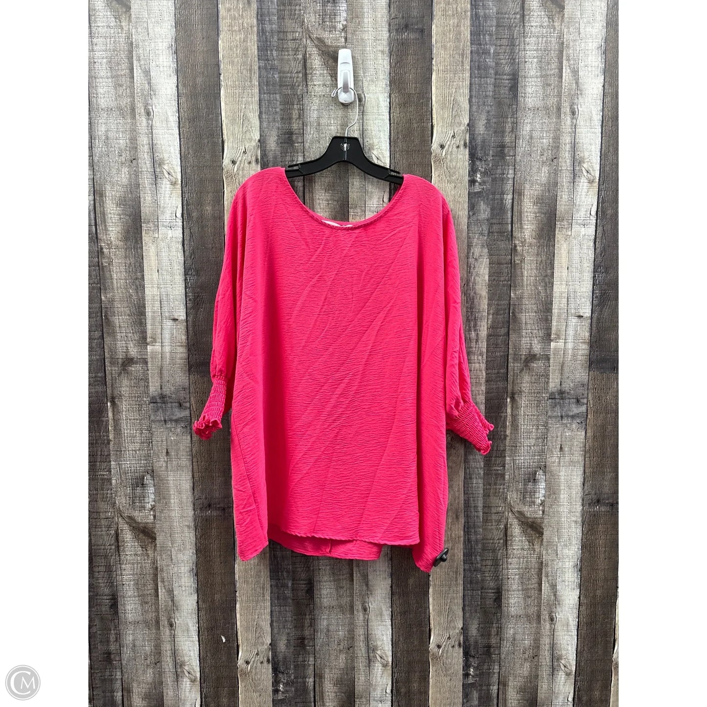 Top Long Sleeve By Cme In Pink, Size: 2x