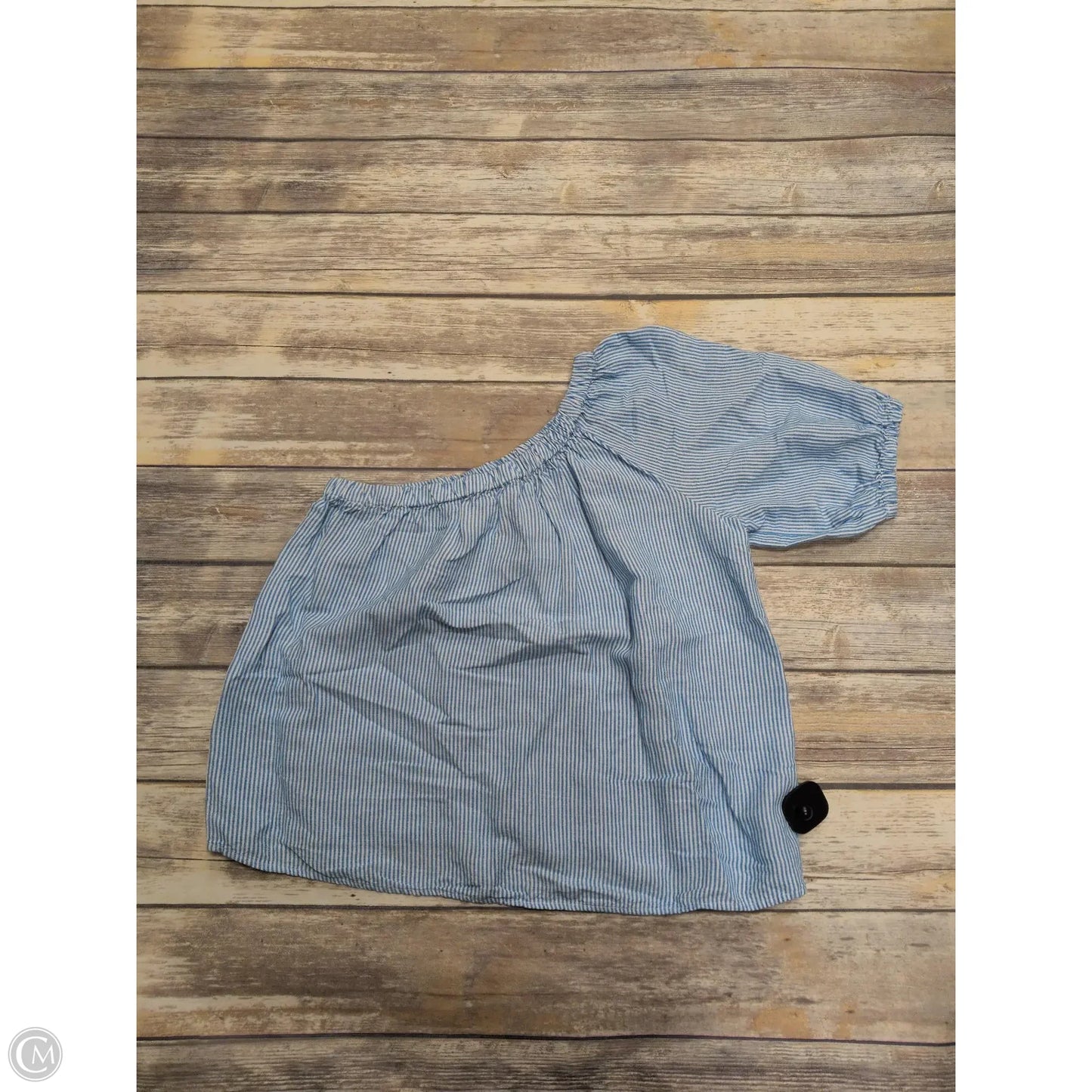 Top Short Sleeve By Loft In Striped Pattern, Size: M