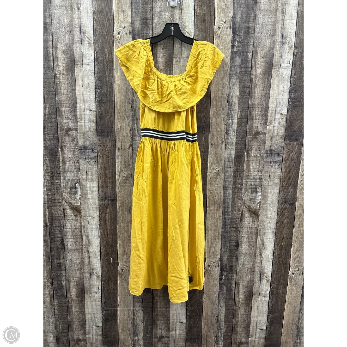 Dress Party Midi By Hem & Thread In Yellow, Size: M