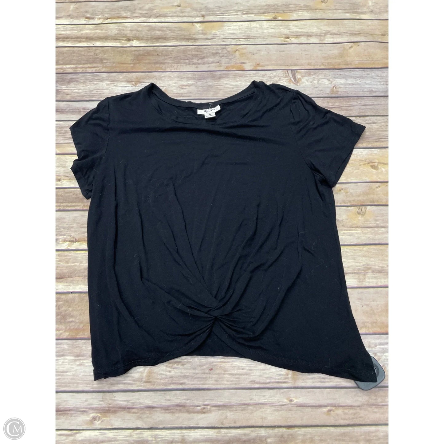 Top Short Sleeve By Style And Company In Black, Size: M