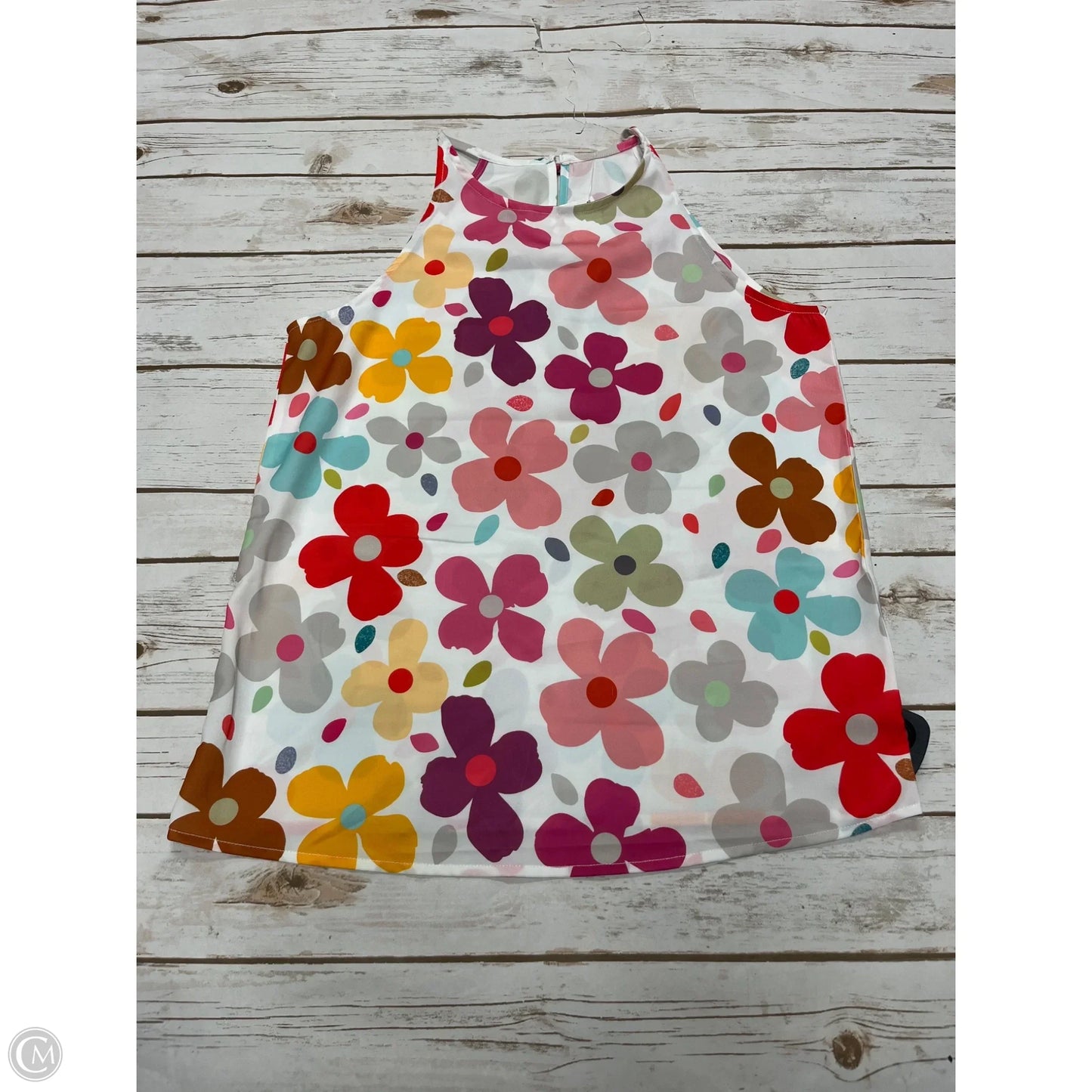 Top Sleeveless By Cme In Multi-colored, Size: S