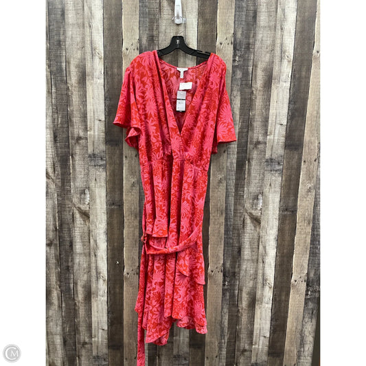 Dress Casual Midi By Sofia By Sofia Vergara In Red, Size: 4x