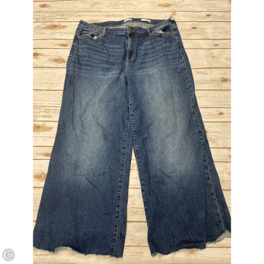 Jeans Wide Leg By Wonderly In Blue, Size: 18