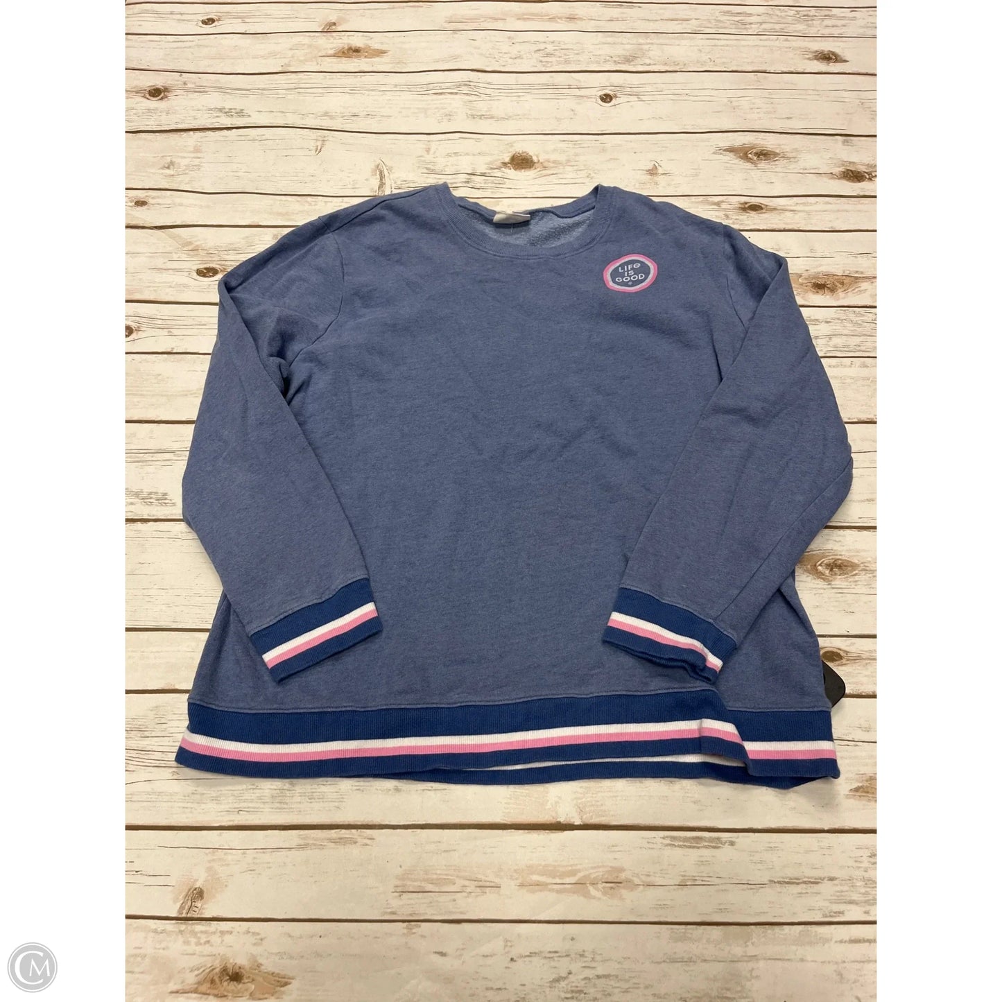 Sweatshirt Crewneck By Life Is Good In Blue, Size: Xxl