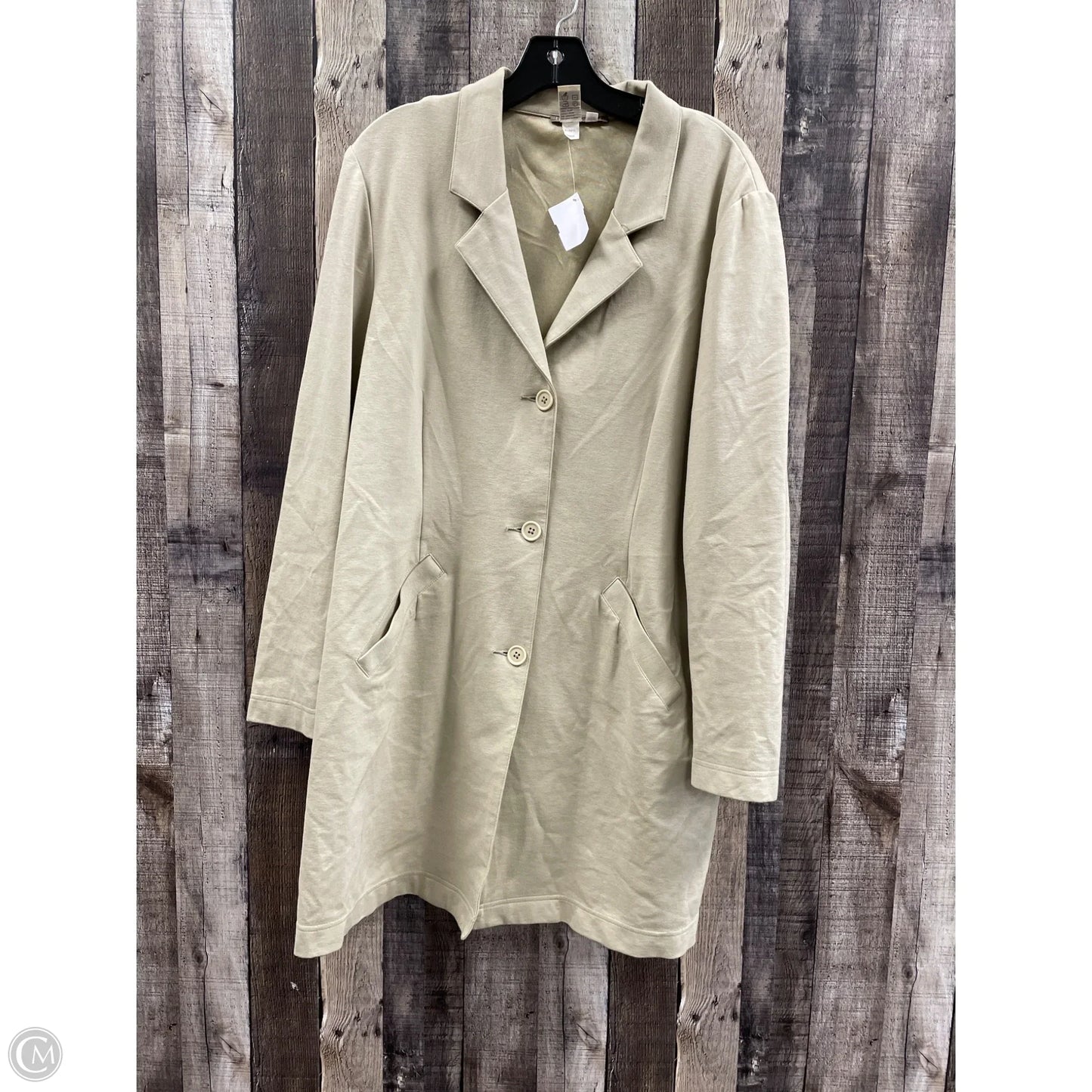 Coat Trench Coat By Isabella Bird In Tan, Size: Xl
