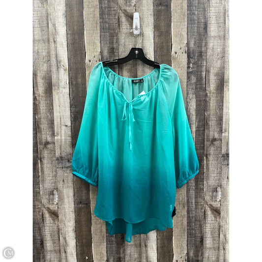 Top 3/4 Sleeve By Ana In Green, Size: 1x
