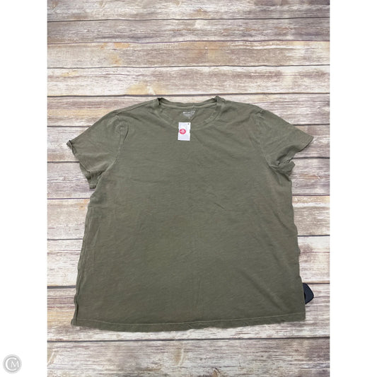 Athletic Top Short Sleeve By Athleta In Green, Size: L