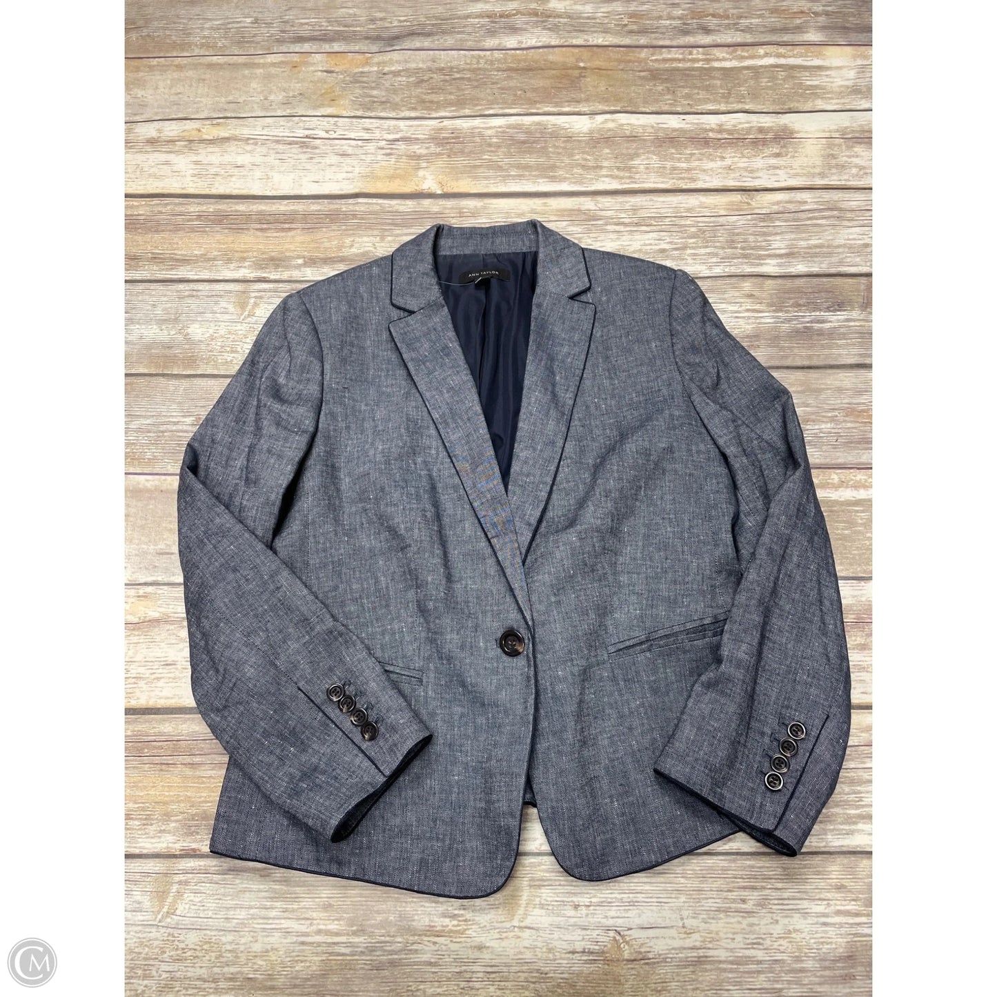Blazer By Ann Taylor In Blue, Size: L