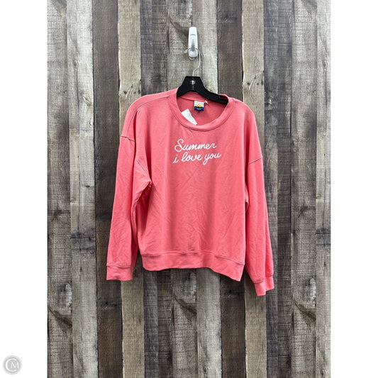 Sweatshirt Crewneck By Cme In Peach, Size: Xl