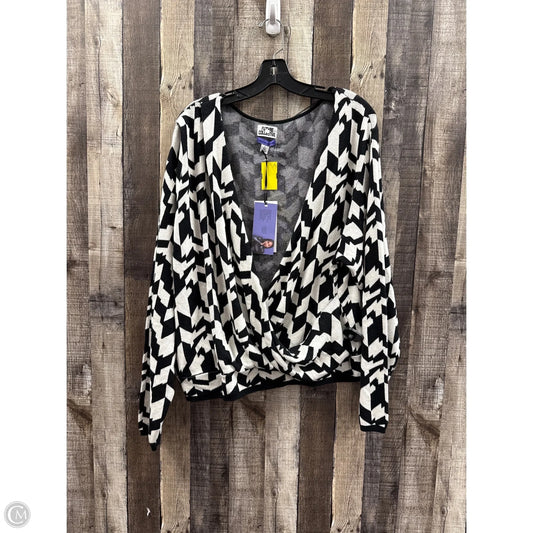 Sweater By Future Collective In Black & White, Size: 2x