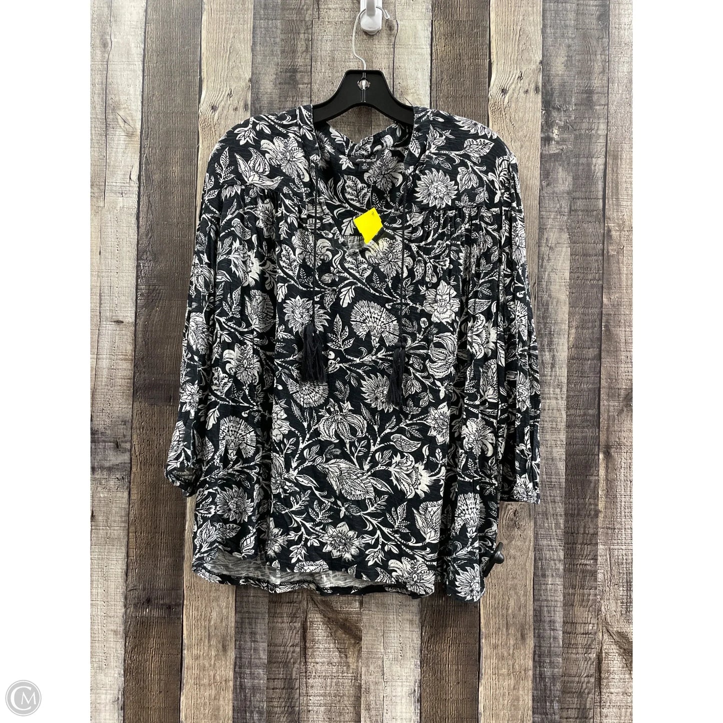 Top Long Sleeve By Lucky Brand In Floral Print, Size: Xl