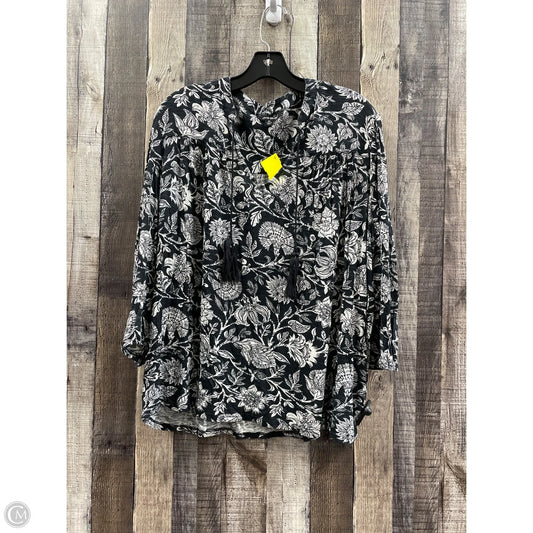 Top Long Sleeve By Lucky Brand In Floral Print, Size: Xl
