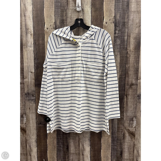Top Long Sleeve By Caslon In Striped Pattern, Size: L