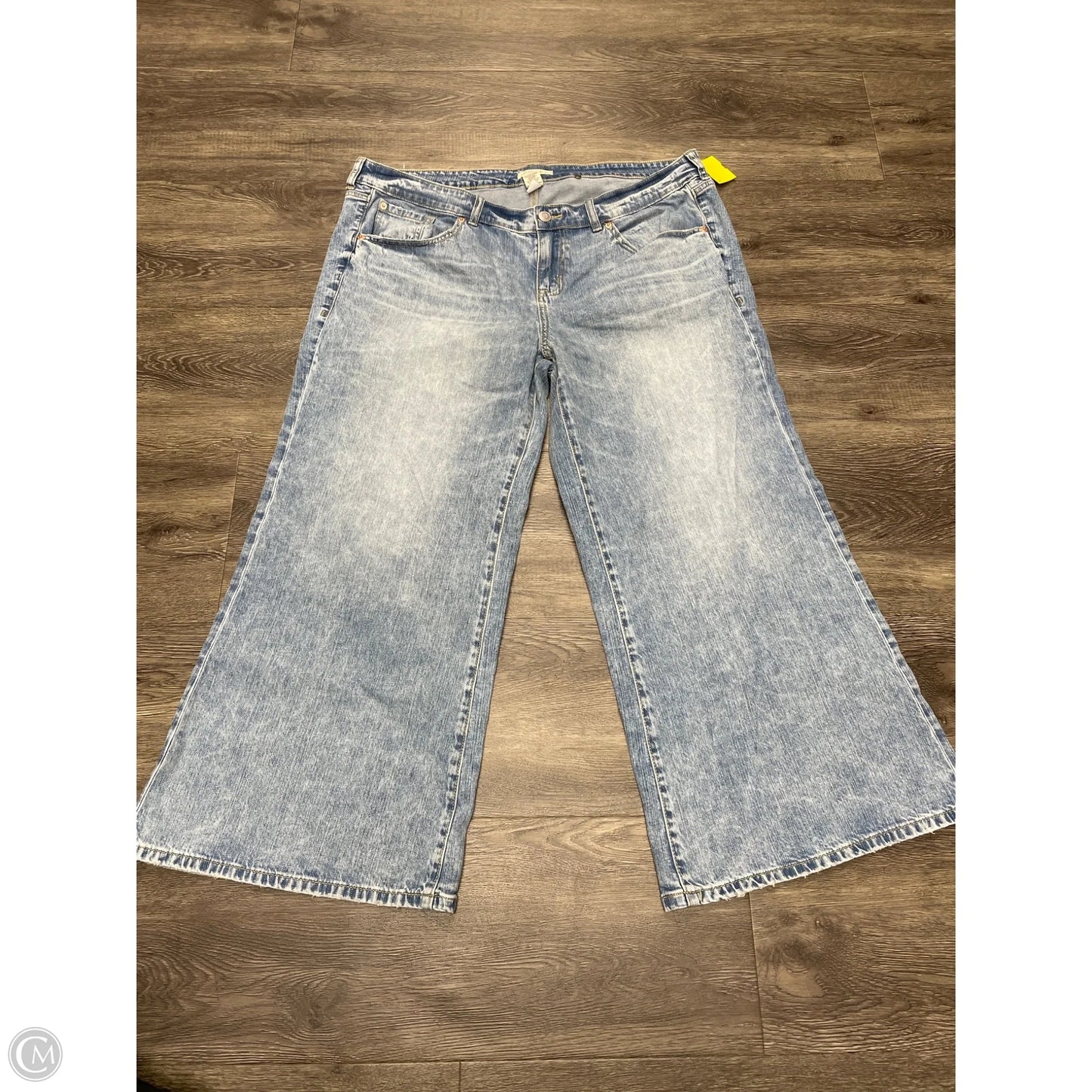 Jeans Wide Leg By Cmf In Blue, Size: 18