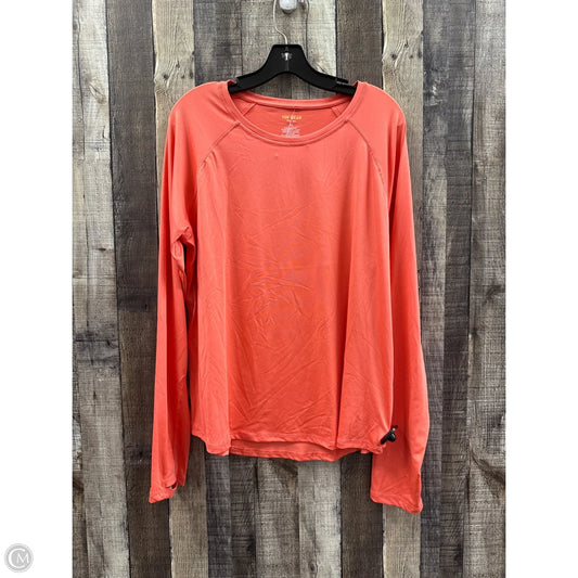 Athletic Top Long Sleeve Crewneck By Tek Gear In Orange, Size: Xl