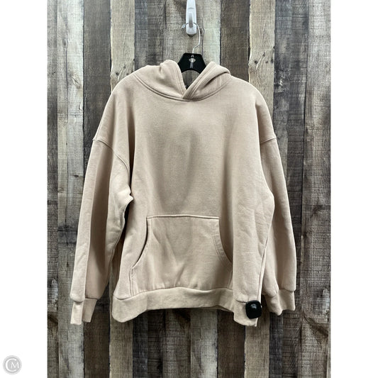 Sweatshirt Hoodie By Trendy Queen In Tan, Size: L