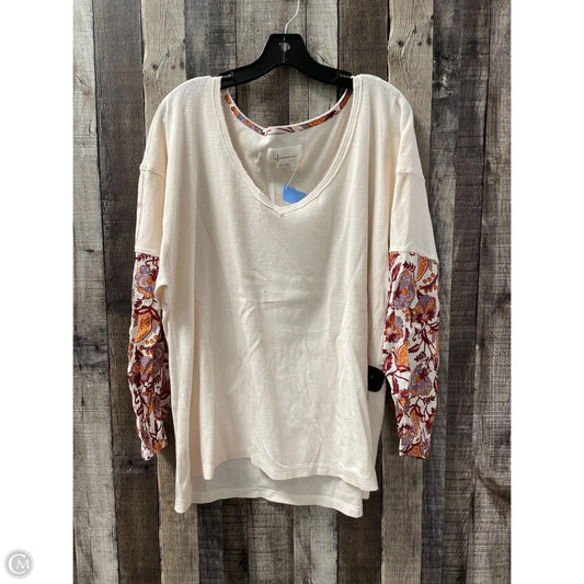 Top Long Sleeve By Anthropologie In Multi-colored, Size: L