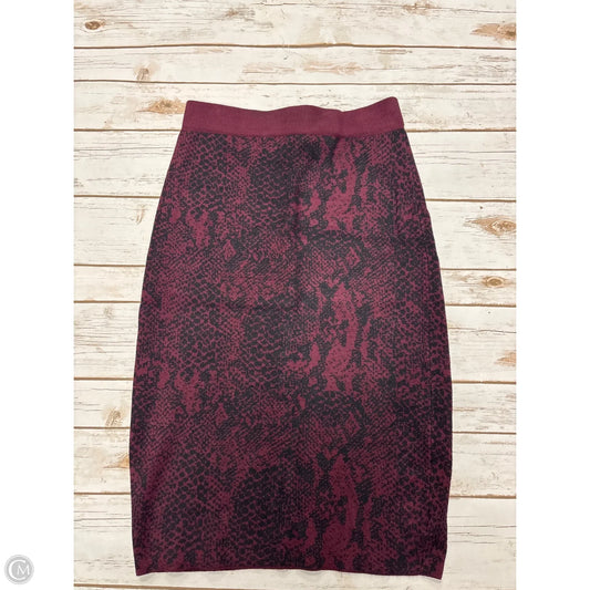 Skirt Midi By Express In Maroon, Size: M