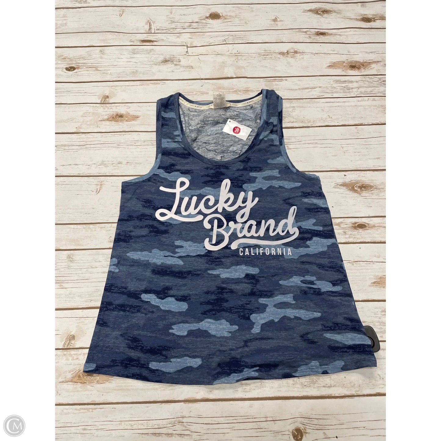 Top Sleeveless By Lucky Brand In Blue, Size: L