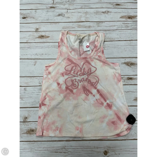 Top Sleeveless By Lucky Brand In Pink, Size: L