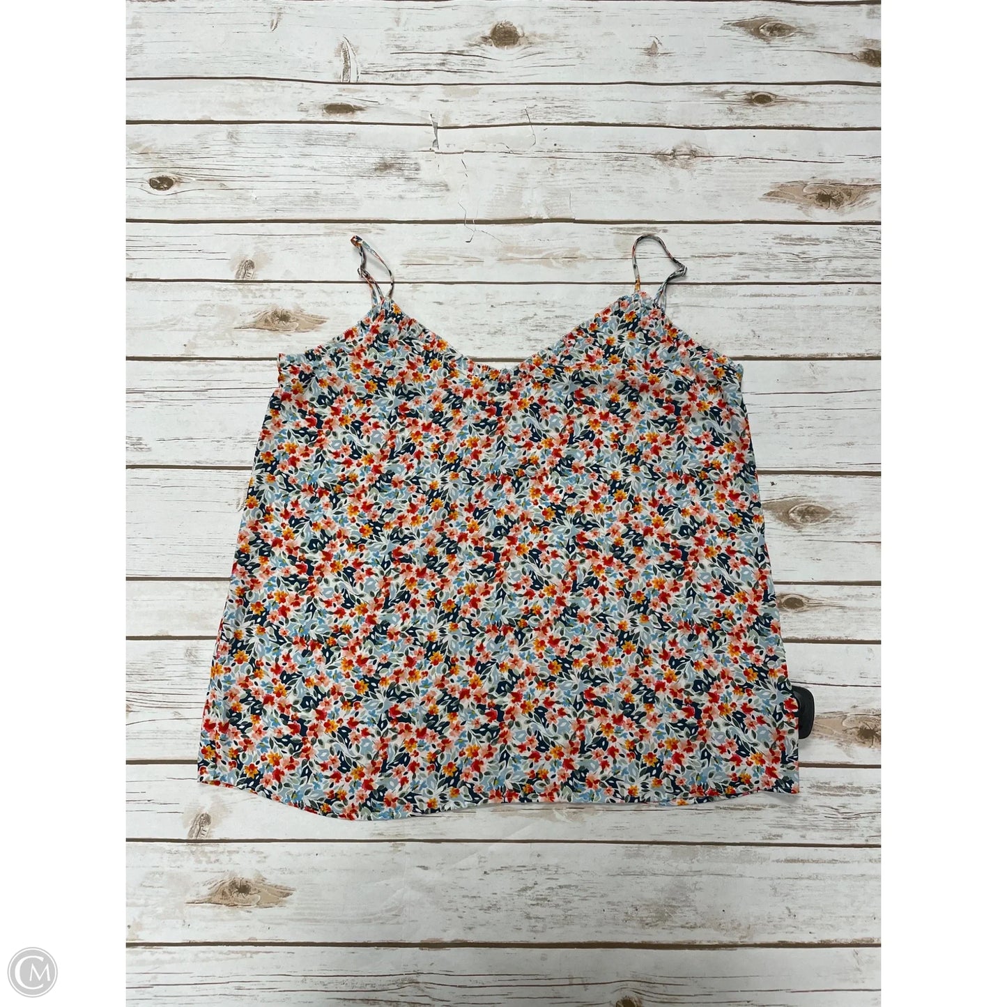 Top Sleeveless By Loft In Floral Print, Size: M
