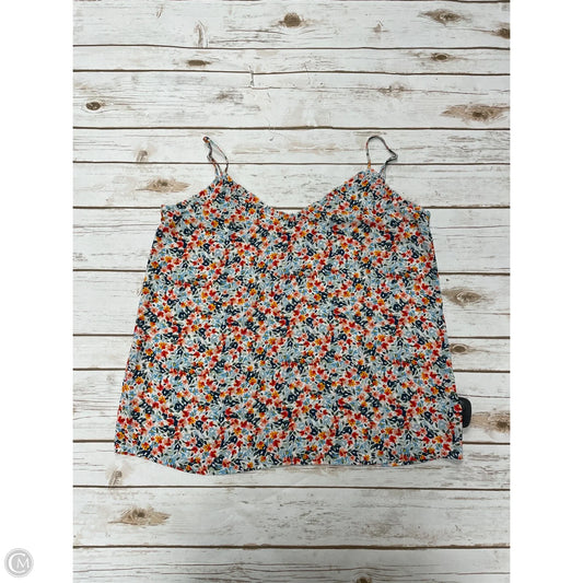 Top Sleeveless By Loft In Floral Print, Size: M