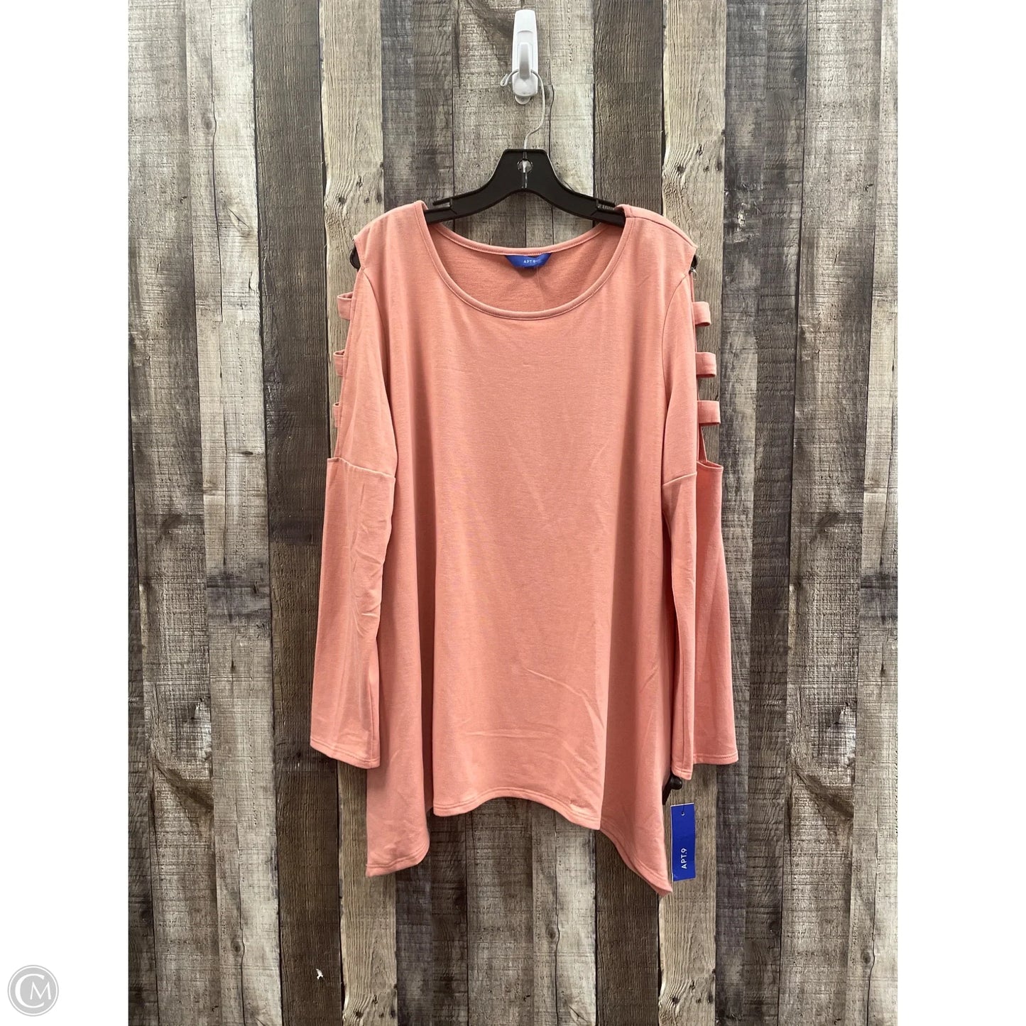 Top Long Sleeve By Apt 9 In Pink, Size: Xl