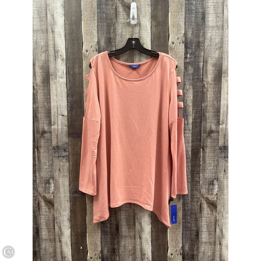 Top Long Sleeve By Apt 9 In Pink, Size: Xl