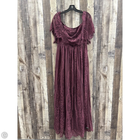 Dress Casual Maxi By Cme In Maroon, Size: Xl
