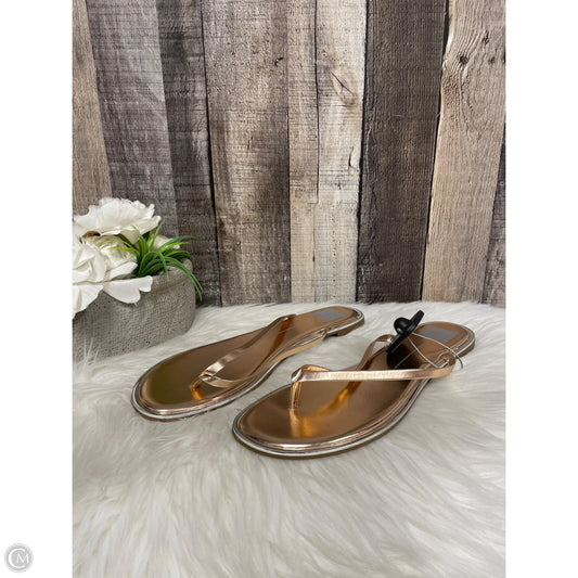 Sandals Flip Flops By Dolce Vita In Gold, Size: 9.5
