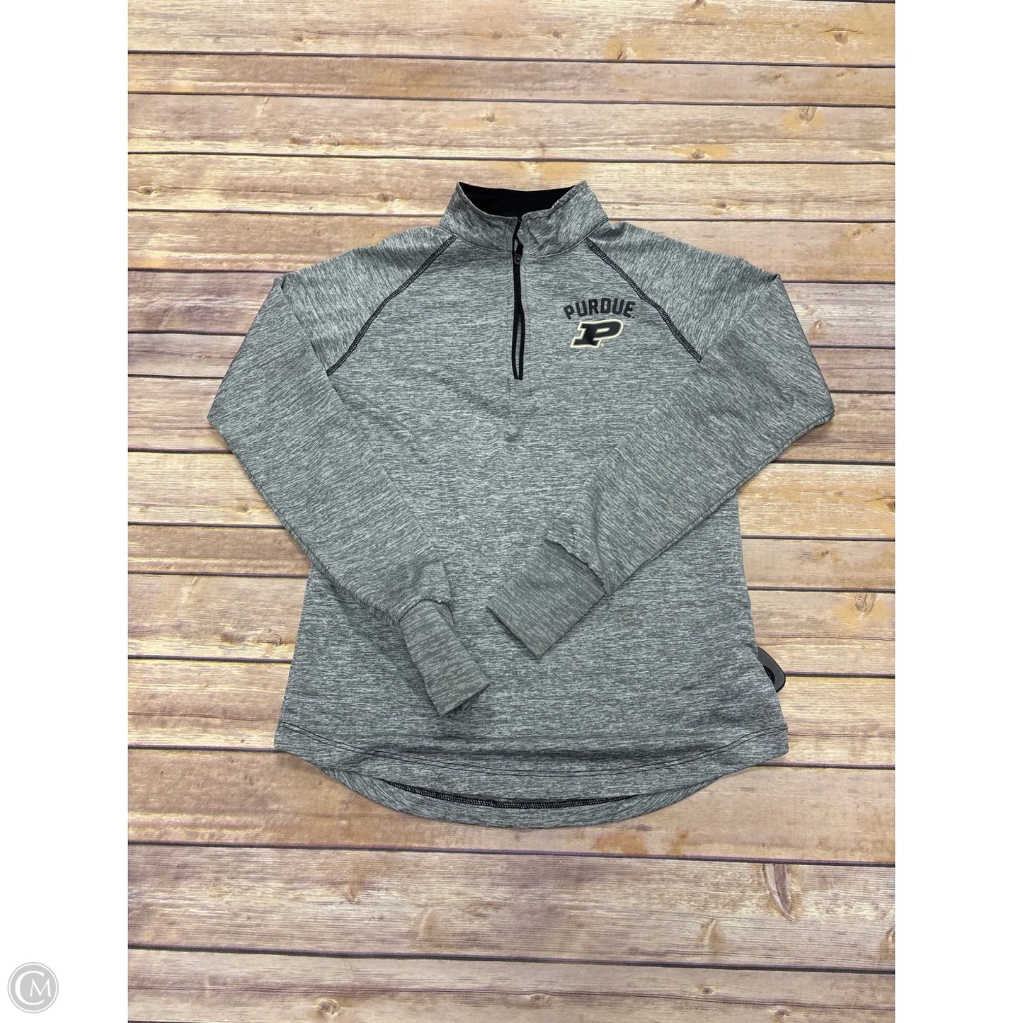 Top Long Sleeve By Cme In Grey, Size: S