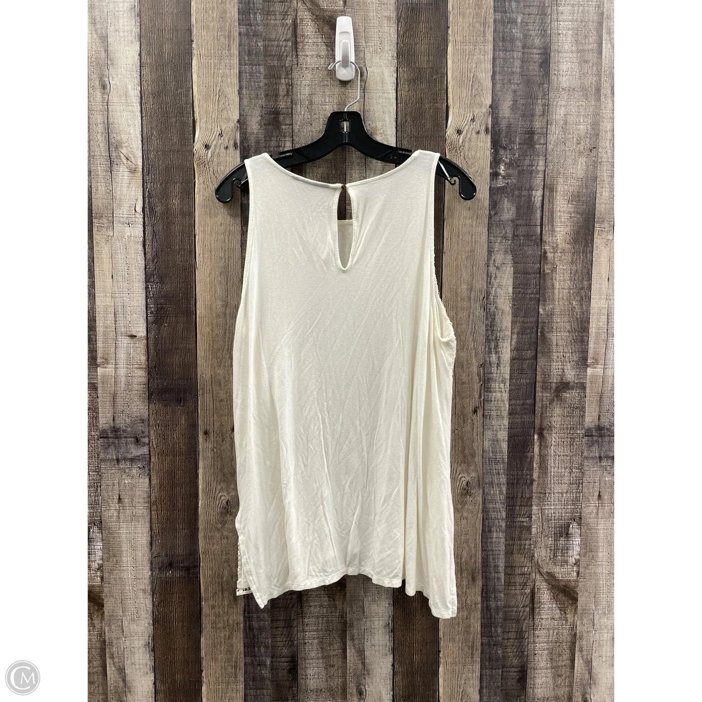 Top Sleeveless By Apt 9 In Cream, Size: Xl