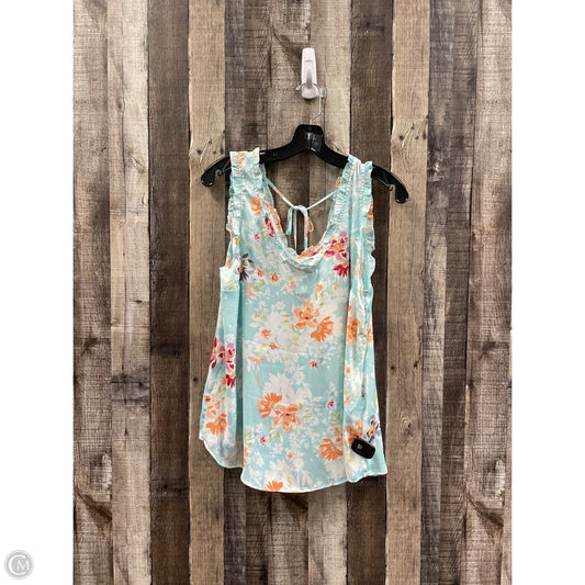 Top Sleeveless By Lc Lauren Conrad In Floral Print, Size: L