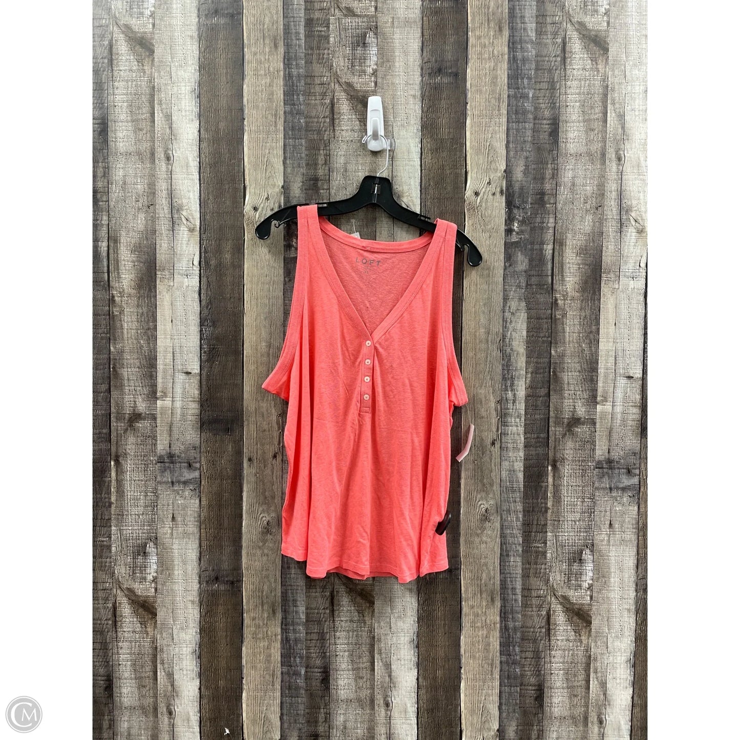 Top Sleeveless By Loft In Coral, Size: Xl