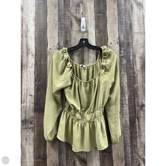 Top Long Sleeve By Nine West In Green, Size: M